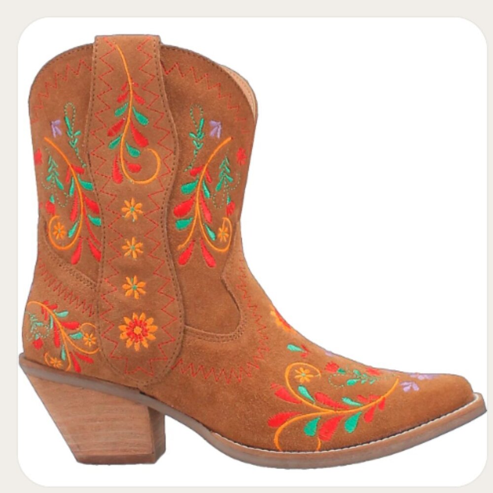 new DINGO Camel Made In Mexico Suede Sugar Bug Booties 266 7t4 - Picture 12 of 12